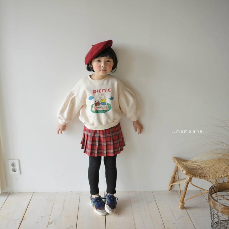 MOMO ANN - Korean Children Fashion - #Kfashion4kids - Check Wrinkle Skirt Leggings - 2