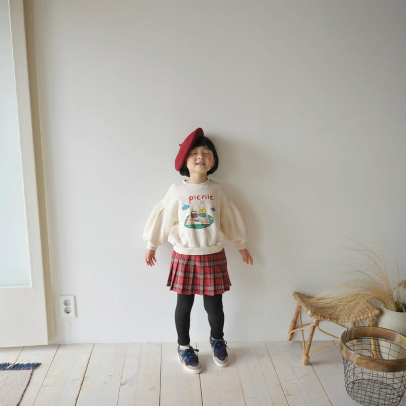 MOMO ANN - Korean Children Fashion - #Kfashion4kids - Check Wrinkle Skirt Leggings - 4