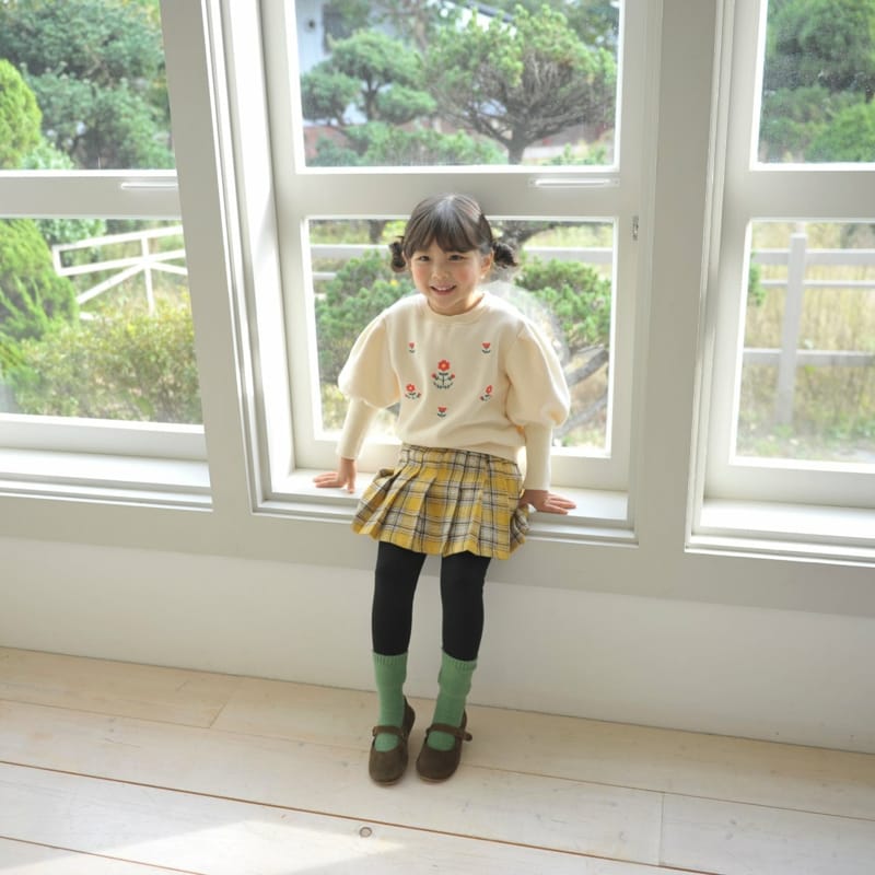 MOMO ANN - Korean Children Fashion - #Kfashion4kids - Check Wrinkle Skirt Leggings - 9