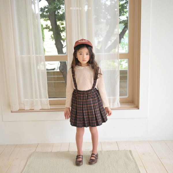 MOMO ANN - Korean Children Fashion - #Kfashion4kids - Wrinkle Dungarees Skirt - 12