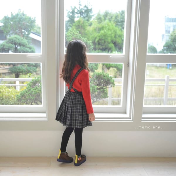 MOMO ANN - Korean Children Fashion - #Kfashion4kids - Wrinkle Dungarees Skirt - 3