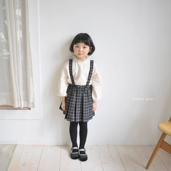 MOMO ANN - Korean Children Fashion - #Kfashion4kids - Wrinkle Dungarees Skirt - 7