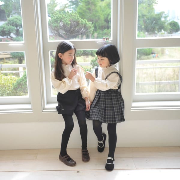 MOMO ANN - Korean Children Fashion - #Kfashion4kids - Wrinkle Dungarees Skirt - 8