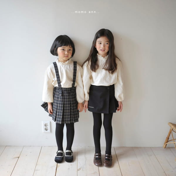 MOMO ANN - Korean Children Fashion - #Kfashion4kids - Wrinkle Dungarees Skirt - 9