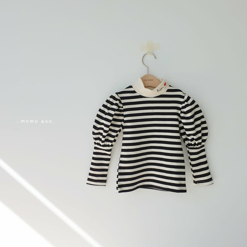 MOMO ANN - Korean Children Fashion - #Kfashion4kids - Stripes Puff Tee - 10