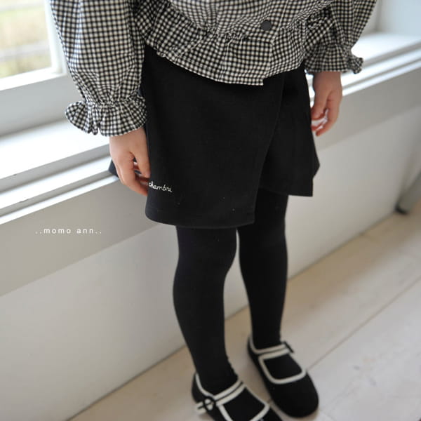 MOMO ANN - Korean Children Fashion - #Kfashion4kids - Blaack Wrap Skirt Pants - 3