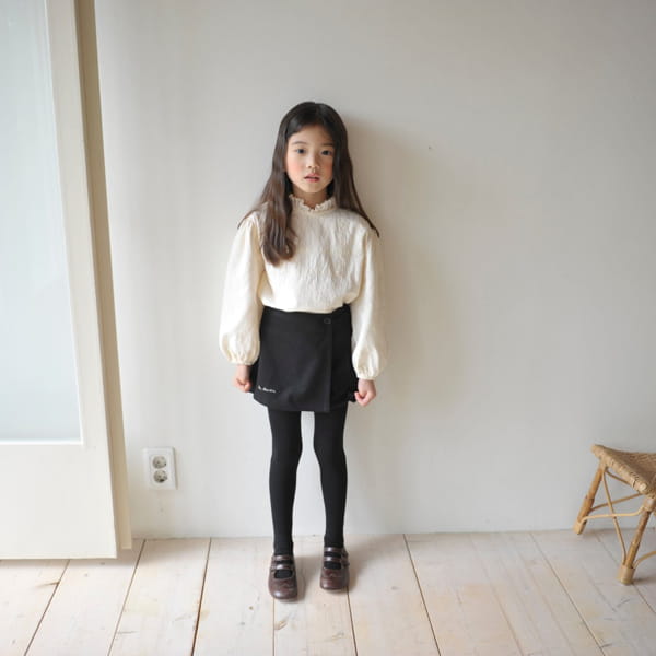 MOMO ANN - Korean Children Fashion - #Kfashion4kids - Blaack Wrap Skirt Pants - 4