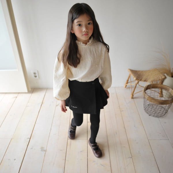 MOMO ANN - Korean Children Fashion - #Kfashion4kids - Blaack Wrap Skirt Pants - 5