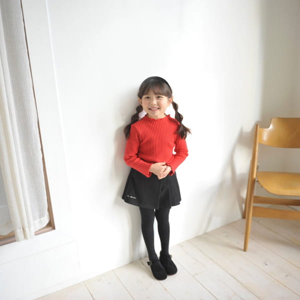 MOMO ANN - Korean Children Fashion - #Kfashion4kids - Blaack Wrap Skirt Pants - 6