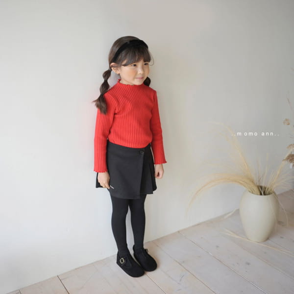 MOMO ANN - Korean Children Fashion - #Kfashion4kids - Blaack Wrap Skirt Pants - 7