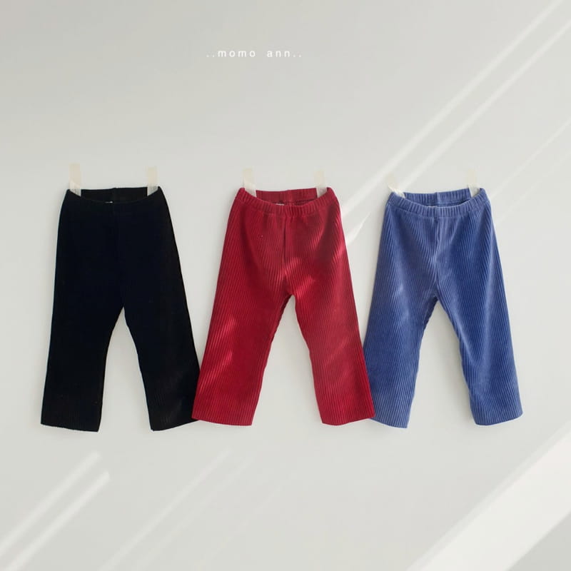 MOMO ANN - Korean Children Fashion - #Kfashion4kids - Velour Rib Wide PAnts - 12