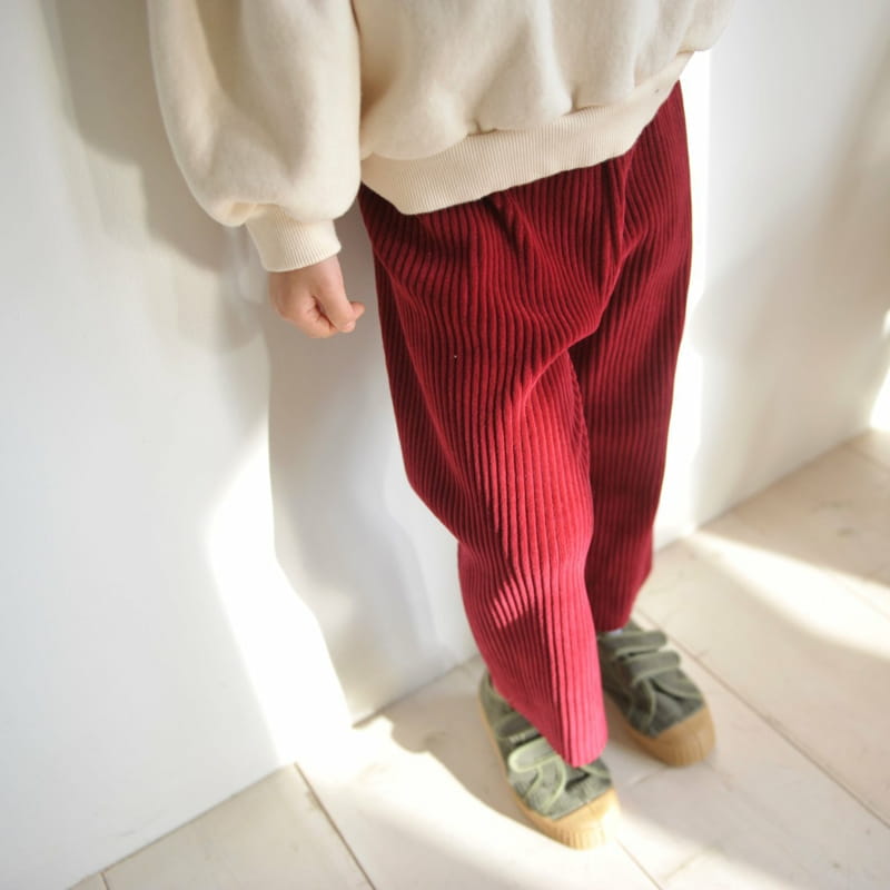 MOMO ANN - Korean Children Fashion - #Kfashion4kids - Velour Rib Wide PAnts - 4