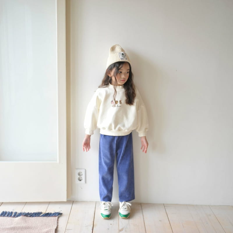 MOMO ANN - Korean Children Fashion - #Kfashion4kids - Velour Rib Wide PAnts - 5