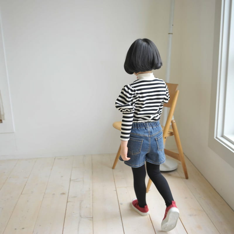 MOMO ANN - Korean Children Fashion - #Kfashion4kids - Button Denim Skirt Pants - 7