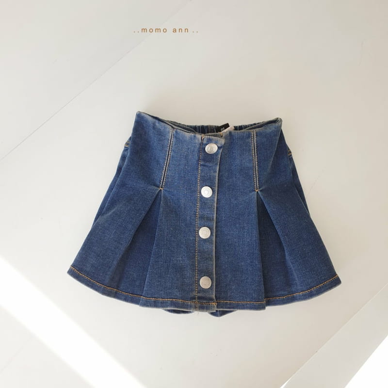 MOMO ANN - Korean Children Fashion - #Kfashion4kids - Button Denim Skirt Pants - 9