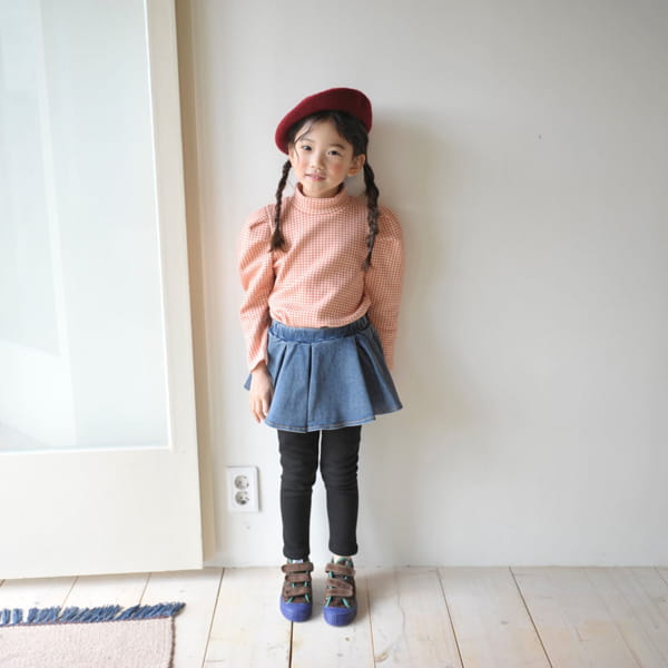 MOMO ANN - Korean Children Fashion - #Kfashion4kids - Fleece Denim Skirt - 4
