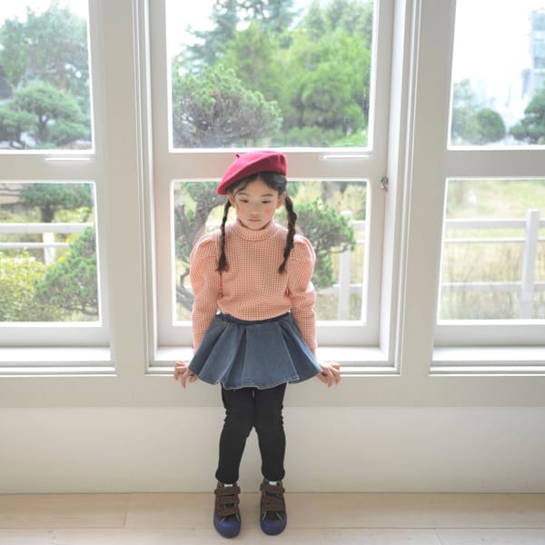 MOMO ANN - Korean Children Fashion - #Kfashion4kids - Fleece Denim Skirt - 5