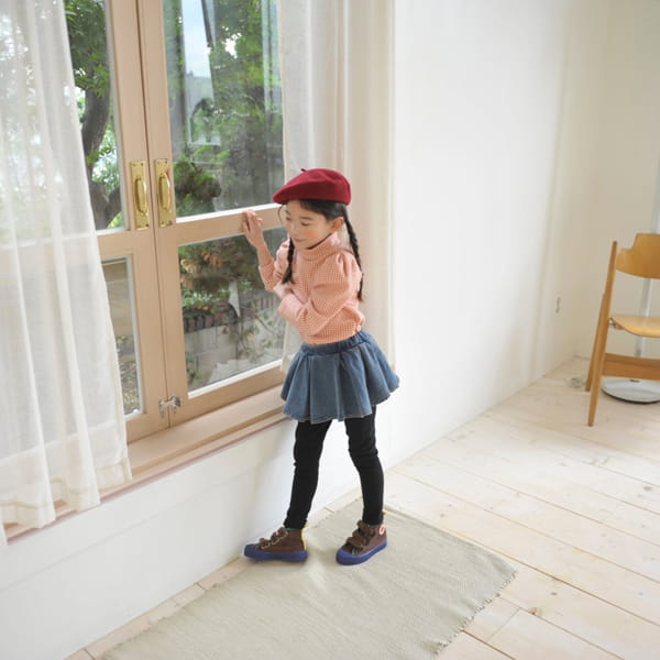 MOMO ANN - Korean Children Fashion - #Kfashion4kids - Fleece Denim Skirt - 6
