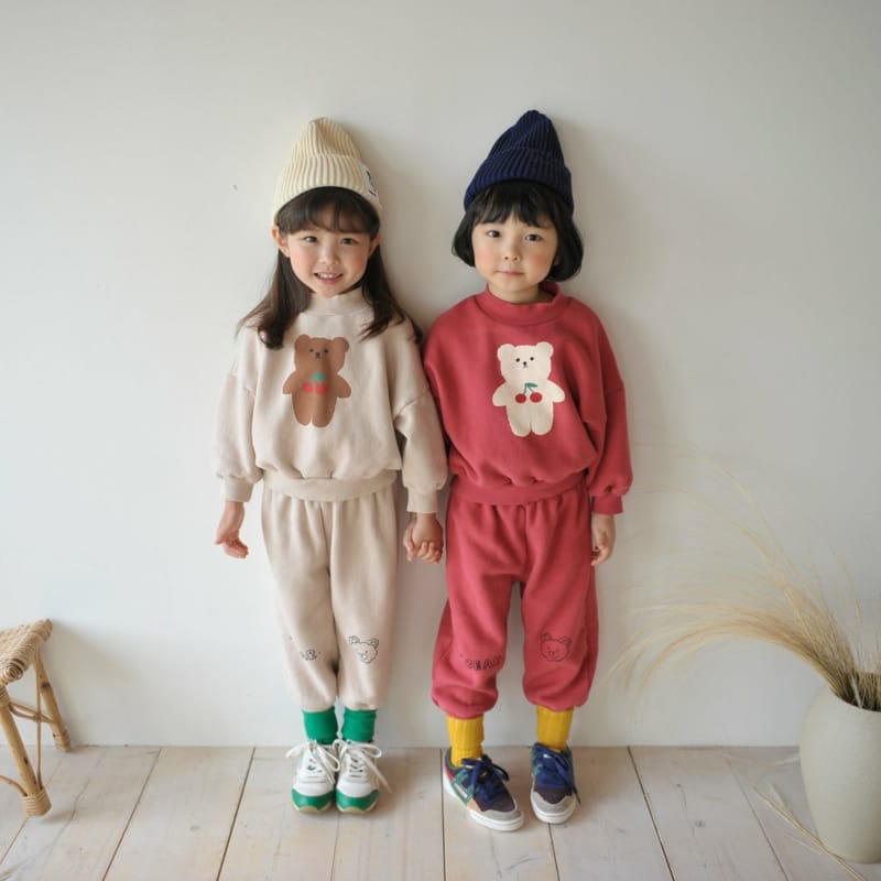 MOMO ANN - Korean Children Fashion - #Kfashion4kids - Bear Top Bottom Set
