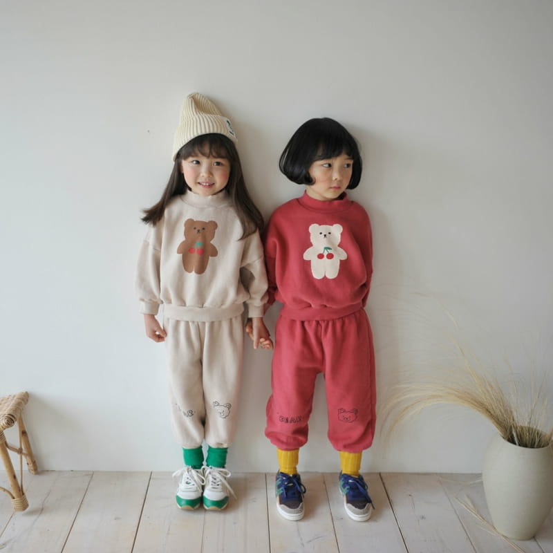 MOMO ANN - Korean Children Fashion - #Kfashion4kids - Bear Top Bottom Set - 3