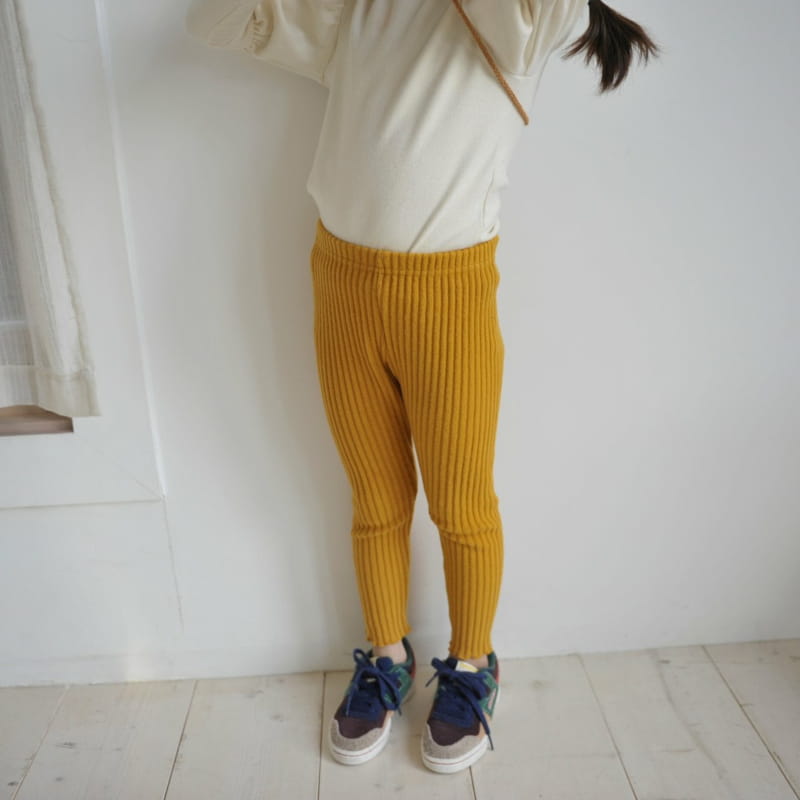 MOMO ANN - Korean Children Fashion - #Kfashion4kids - Rib Fleece Leggings - 6