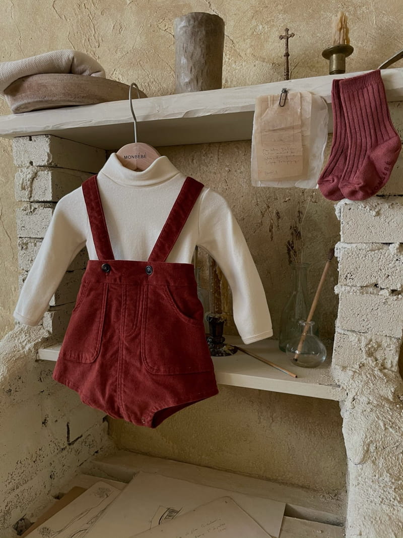 MONBEBE - Korean Children Fashion - #Kfashion4kids - Macaroon Span Dungarees Pants - 9