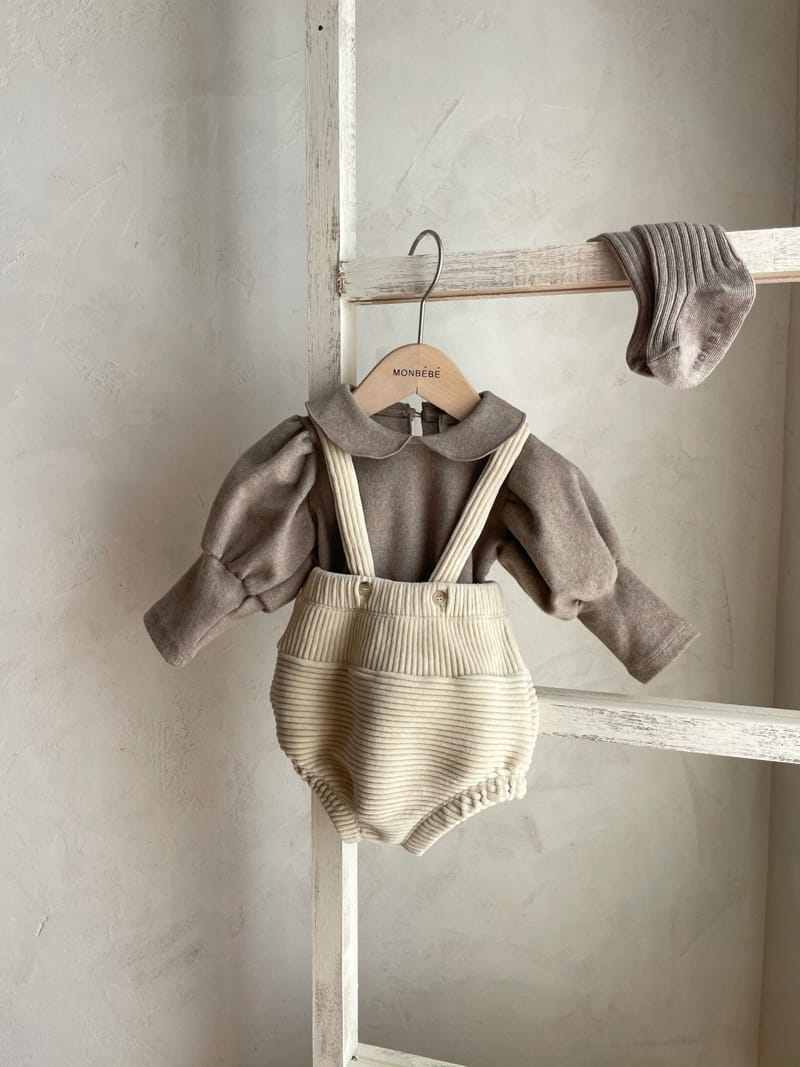 MONBEBE - Korean Children Fashion - #Kfashion4kids - Puff Collar Bodysuit - 11