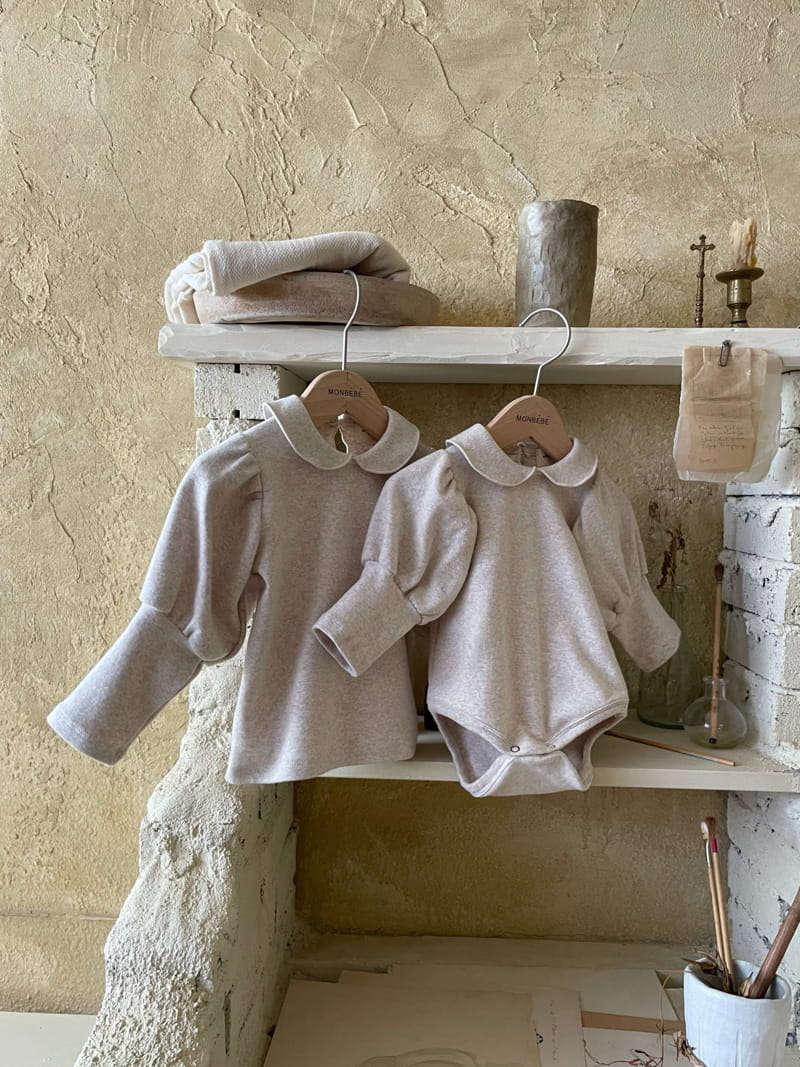 MONBEBE - Korean Children Fashion - #Kfashion4kids - Puff Collar Bodysuit - 7