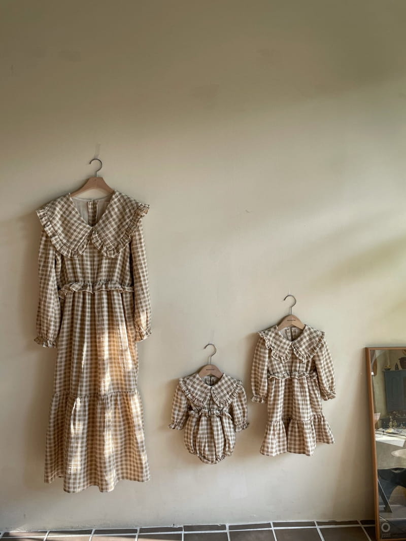 MONBEBE - Korean Children Fashion - #Kfashion4kids - Mom Check Frill One-piece - 4