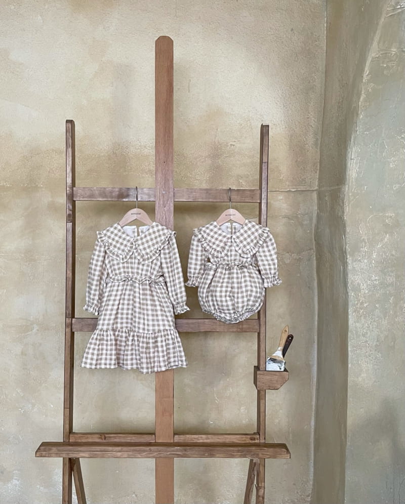 MONBEBE - Korean Children Fashion - #Kfashion4kids - Check Frill One-piece - 4