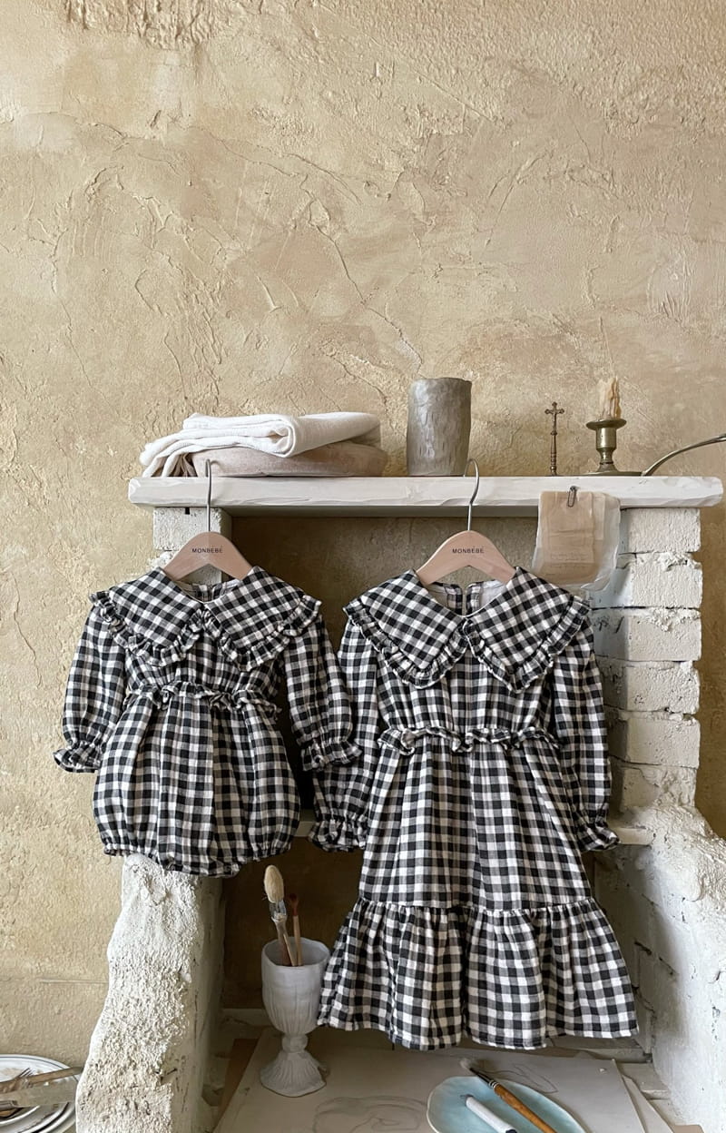 MONBEBE - Korean Children Fashion - #Kfashion4kids - Check Frill Bodysuit - 7