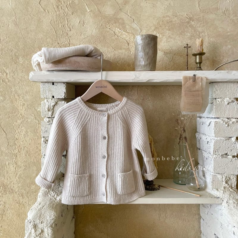 MONBEBE - Korean Children Fashion - #Kfashion4kids - Knit Rib Cardigan - 3