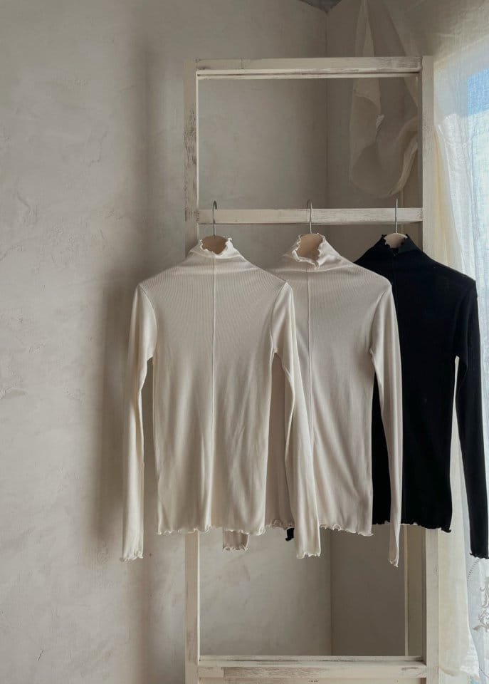 MONBEBE - Korean Children Fashion - #Kfashion4kids - Mom Slim Rib Turtleneck Tee - 2