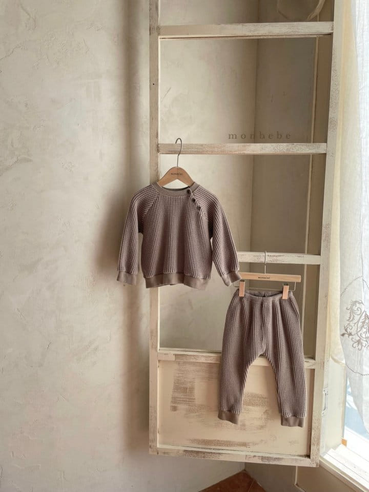 MONBEBE - Korean Children Fashion - #Kfashion4kids - Fleece Waffle Jogger Pants - 7
