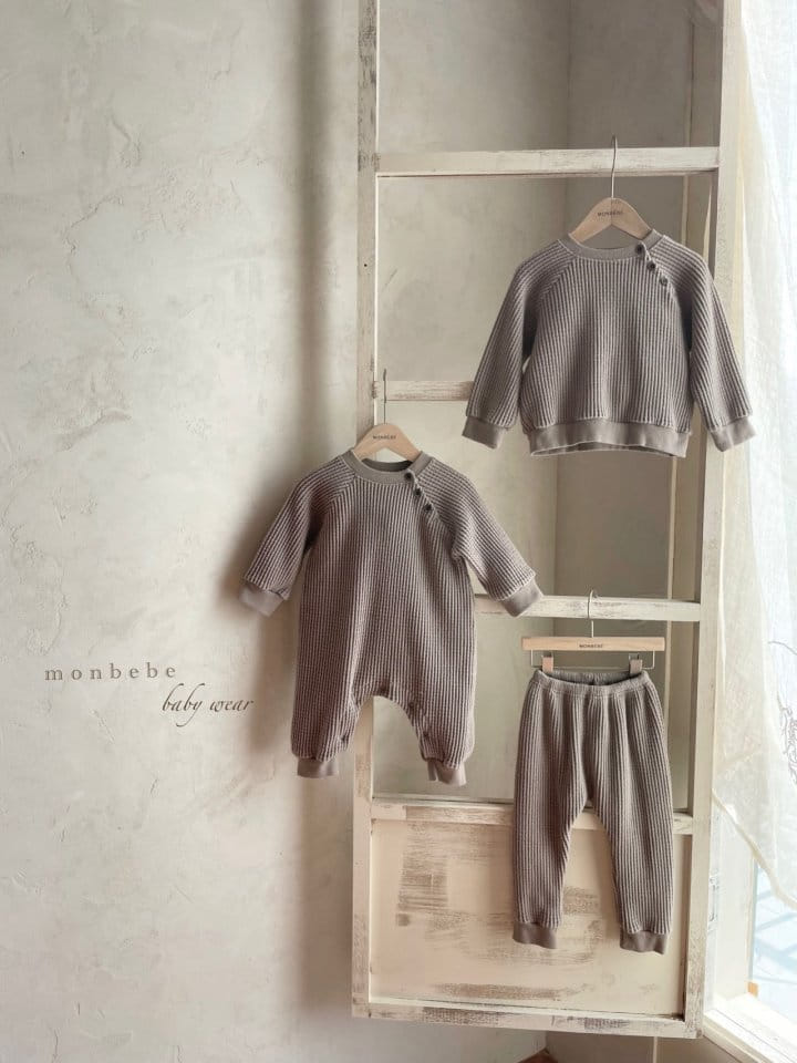 MONBEBE - Korean Children Fashion - #Kfashion4kids - Fleece Waffle Jogger Pants - 8