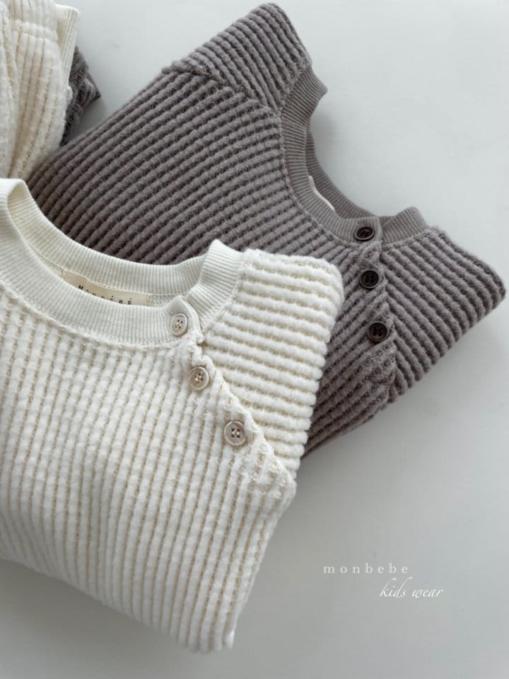 MONBEBE - Korean Children Fashion - #Kfashion4kids - Fleece Waffle Sweatshirt - 10