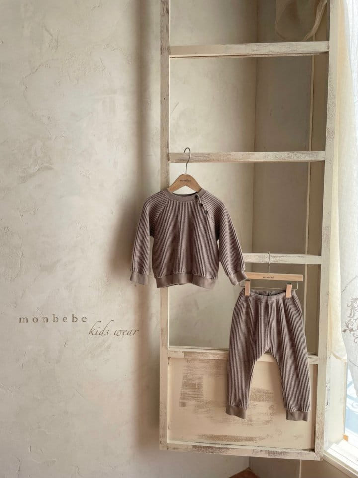 MONBEBE - Korean Children Fashion - #Kfashion4kids - Fleece Waffle Sweatshirt - 4