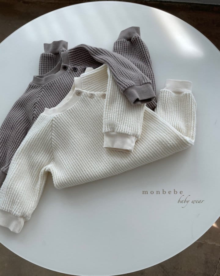 MONBEBE - Korean Children Fashion - #Kfashion4kids - Waffle Boy Bodysuit - 12