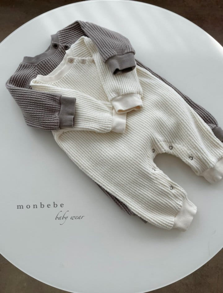 MONBEBE - Korean Children Fashion - #Kfashion4kids - Waffle Boy Bodysuit - 5