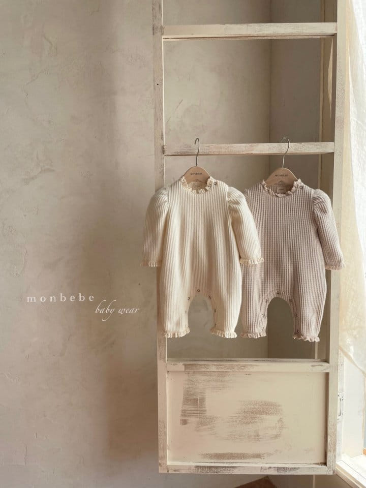 MONBEBE - Korean Children Fashion - #Kfashion4kids - Fleece Waffle Bodysuit