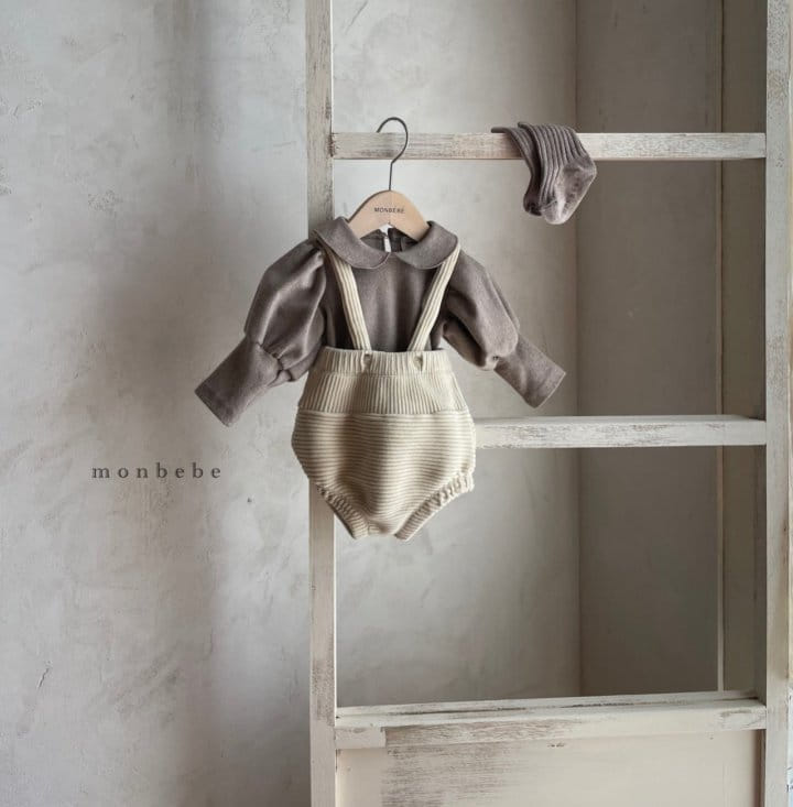 MONBEBE - Korean Children Fashion - #Kfashion4kids - Velour Dungarees Bloomer - 11