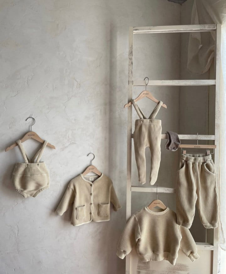 MONBEBE - Korean Children Fashion - #Kfashion4kids - Velour Dungarees Bloomer - 6