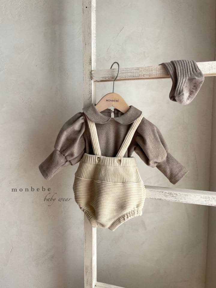 MONBEBE - Korean Children Fashion - #Kfashion4kids - Velour Dungarees Bloomer - 8