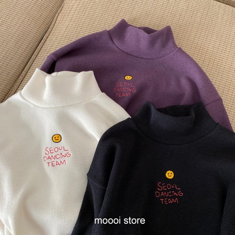 MOOI STORE - Korean Children Fashion - #Kfashion4kids - Dancing Embroidey Turtleneck Tee - 10