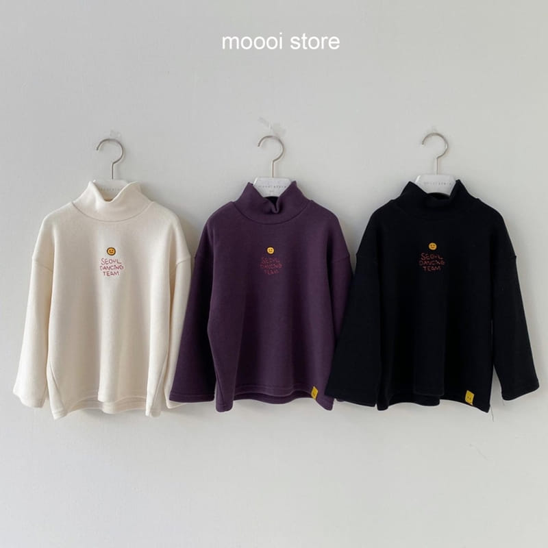 MOOI STORE - Korean Children Fashion - #Kfashion4kids - Dancing Embroidey Turtleneck Tee - 3