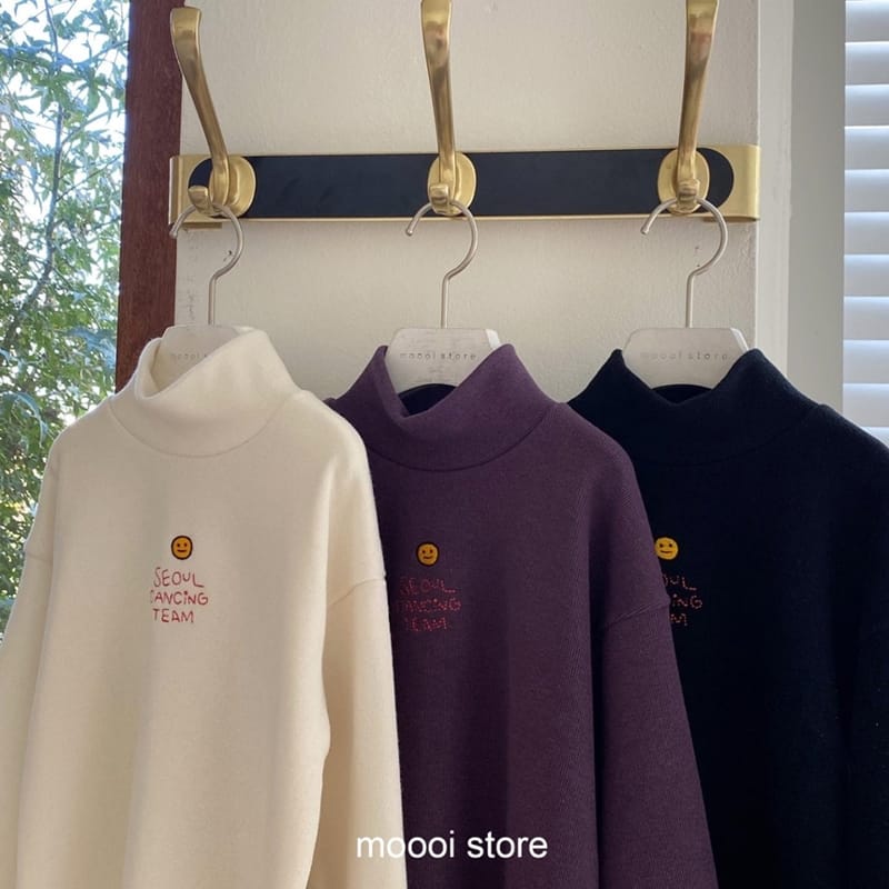 MOOI STORE - Korean Children Fashion - #Kfashion4kids - Dancing Embroidey Turtleneck Tee - 4
