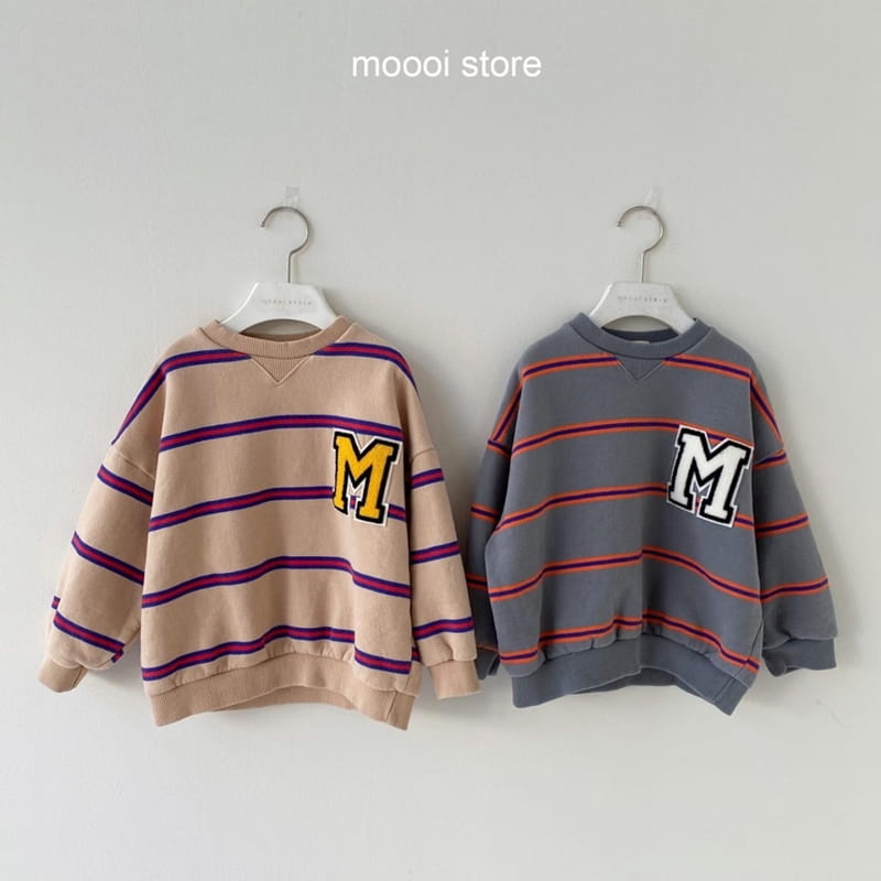 MOOI STORE - Korean Children Fashion - #Kfashion4kids - Patch Stripes Sweatshirt