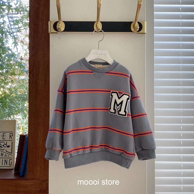 MOOI STORE - Korean Children Fashion - #Kfashion4kids - Patch Stripes Sweatshirt - 10