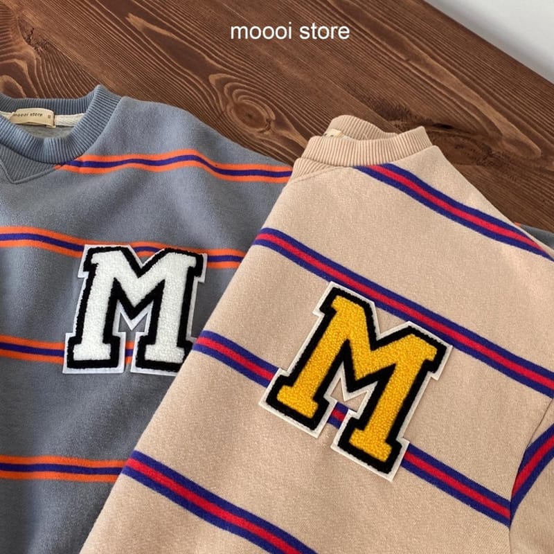 MOOI STORE - Korean Children Fashion - #Kfashion4kids - Patch Stripes Sweatshirt - 12