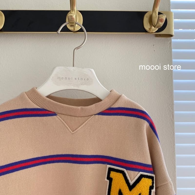 MOOI STORE - Korean Children Fashion - #Kfashion4kids - Patch Stripes Sweatshirt - 3
